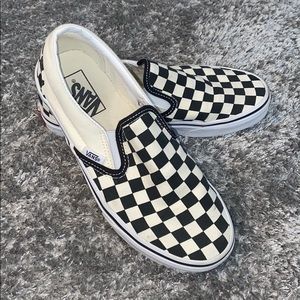 Slip on checkered vans